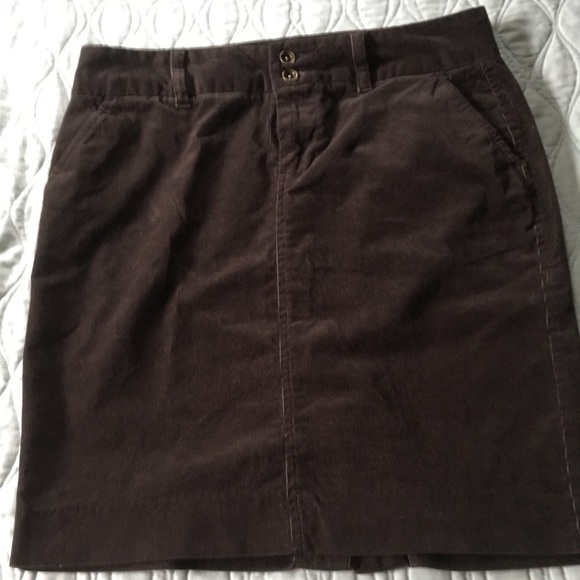Brown corduroy Fall skirt - Picture 1 of 5
